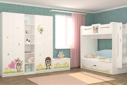 Веселые Совята серии KIDS. пример принта