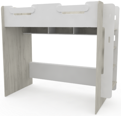 Кровать двухъярусная с боковой лестницей Серия Wood